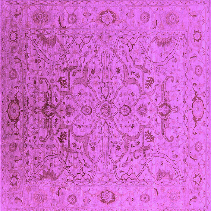 Square Machine Washable Oriental Purple Industrial Area Rugs, wshurb826pur