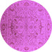 Round Oriental Purple Industrial Rug, urb826pur