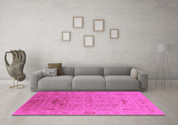 Machine Washable Oriental Pink Industrial Rug, wshurb826pnk