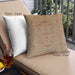 Front View of Mid-Century Modern Urban Square Chocolate Brown Throw Pillow, 18 inch by 18 inch, pwurb826
