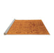 Sideview of Machine Washable Oriental Orange Industrial Area Rugs, wshurb826org