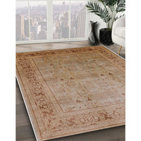 Mid-Century Modern Light Copper Gold Oriental Rug, urb827