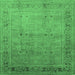 Square Oriental Emerald Green Industrial Rug, urb827emgrn