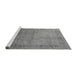 Sideview of Machine Washable Oriental Gray Industrial Rug, wshurb827gry