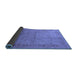 Sideview of Oriental Blue Industrial Rug, urb827blu