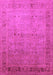 Machine Washable Oriental Pink Industrial Rug, wshurb827pnk