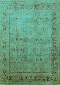 Oriental Turquoise Industrial Rug, urb827turq