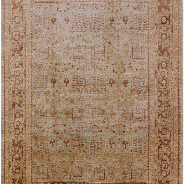 Mid-Century Modern Light Copper Gold Oriental Rug, urb827