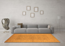 Machine Washable Oriental Orange Industrial Area Rugs in a Living Room, wshurb828org