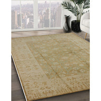 Mid-Century Modern Cinnamon Brown Oriental Rug, urb828