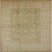 Square Mid-Century Modern Cinnamon Brown Oriental Rug, urb828