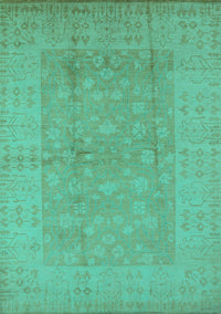 Oriental Turquoise Industrial Rug, urb828turq