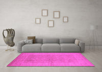 Machine Washable Oriental Pink Industrial Rug, wshurb828pnk