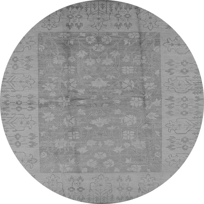 Round Oriental Gray Industrial Rug, urb828gry
