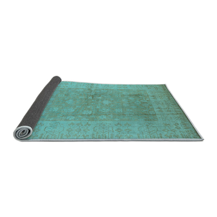 Sideview of Oriental Light Blue Industrial Rug, urb828lblu