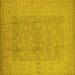 Square Oriental Yellow Industrial Rug, urb828yw