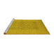 Sideview of Machine Washable Oriental Yellow Industrial Rug, wshurb828yw