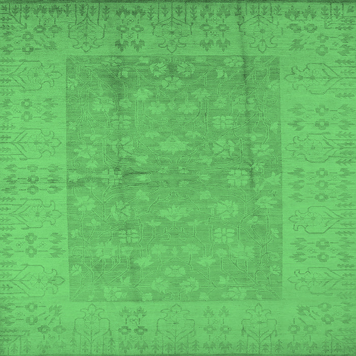 Square Oriental Emerald Green Industrial Rug, urb828emgrn