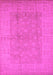 Machine Washable Oriental Pink Industrial Rug, wshurb828pnk