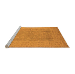 Sideview of Machine Washable Oriental Orange Industrial Area Rugs, wshurb828org