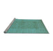 Sideview of Machine Washable Oriental Light Blue Industrial Rug, wshurb828lblu