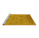 Sideview of Machine Washable Oriental Yellow Industrial Rug, wshurb829yw