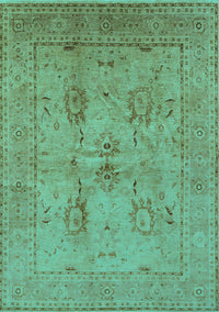 Oriental Turquoise Industrial Rug, urb829turq