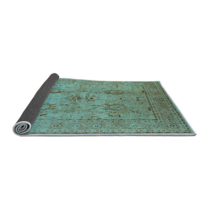 Sideview of Oriental Light Blue Industrial Rug, urb829lblu
