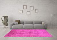 Machine Washable Oriental Pink Industrial Rug, wshurb829pnk