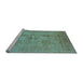 Sideview of Machine Washable Oriental Light Blue Industrial Rug, wshurb829lblu