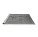 Sideview of Machine Washable Oriental Gray Industrial Rug, wshurb829gry