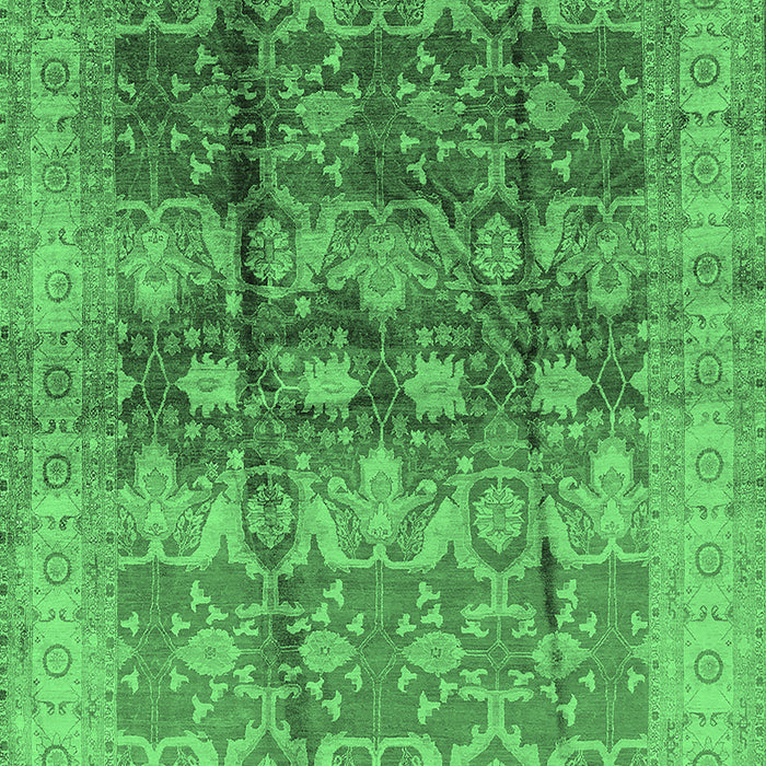 Machine Washable Oriental Emerald Green Industrial Area Rugs, wshurb830emgrn