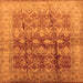 Square Oriental Orange Industrial Rug, urb830org