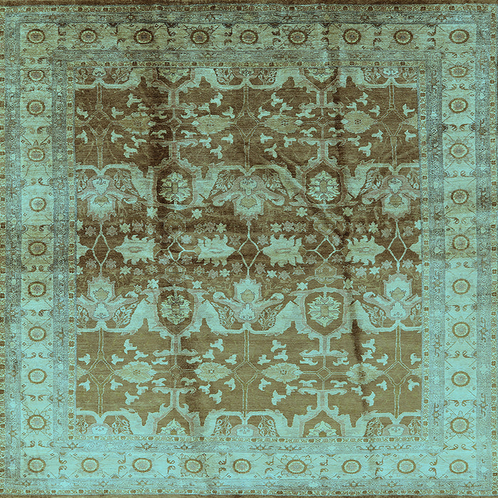 Square Oriental Light Blue Industrial Rug, urb830lblu