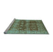 Sideview of Machine Washable Oriental Light Blue Industrial Rug, wshurb830lblu