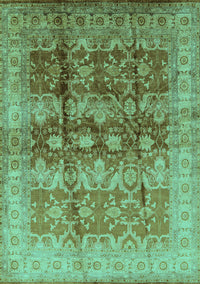 Oriental Turquoise Industrial Rug, urb830turq