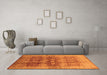 Machine Washable Oriental Orange Industrial Area Rugs in a Living Room, wshurb830org