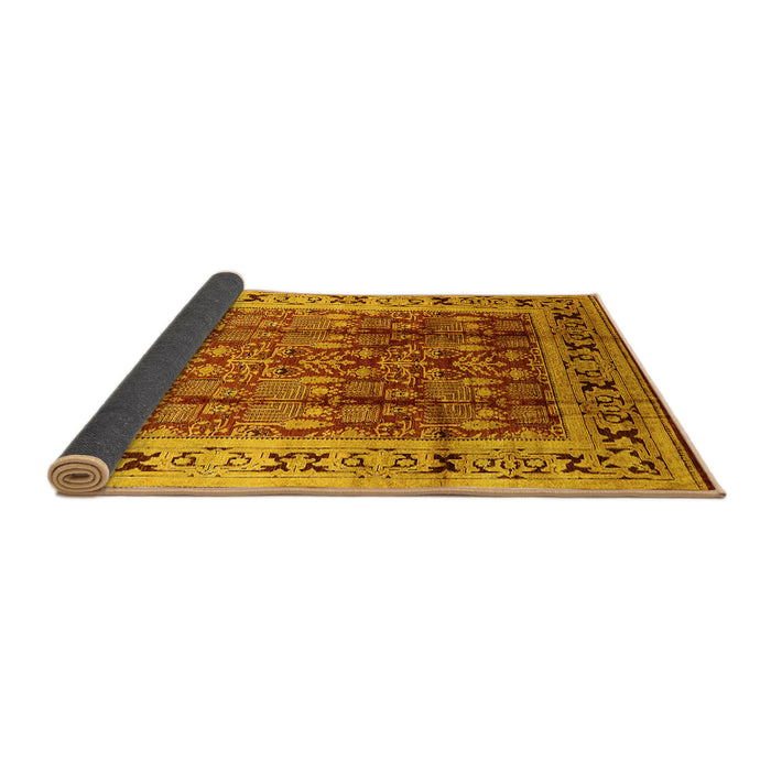 Sideview of Oriental Yellow Industrial Rug, urb831yw