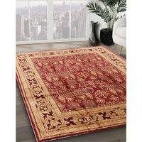 Mid-Century Modern Red Oriental Rug, urb831