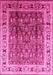 Machine Washable Oriental Pink Industrial Rug, wshurb831pnk