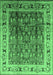 Machine Washable Oriental Emerald Green Industrial Area Rugs, wshurb831emgrn