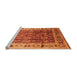 Sideview of Machine Washable Oriental Orange Industrial Area Rugs, wshurb831org