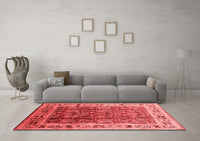 Machine Washable Oriental Red Industrial Rug, wshurb831red