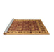 Sideview of Machine Washable Oriental Brown Industrial Rug, wshurb831brn