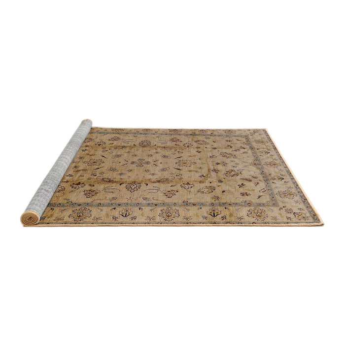 Sideview of Machine Washable Industrial Modern Light Brown Rug, wshurb832