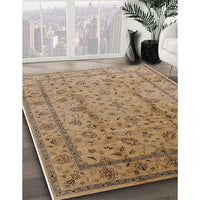 Mid-Century Modern Light Brown Oriental Rug, urb832