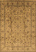 Machine Washable Oriental Brown Industrial Rug, wshurb832brn