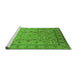 Sideview of Machine Washable Oriental Green Industrial Area Rugs, wshurb832grn