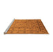 Sideview of Machine Washable Oriental Orange Industrial Area Rugs, wshurb832org