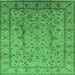 Square Oriental Emerald Green Industrial Rug, urb832emgrn